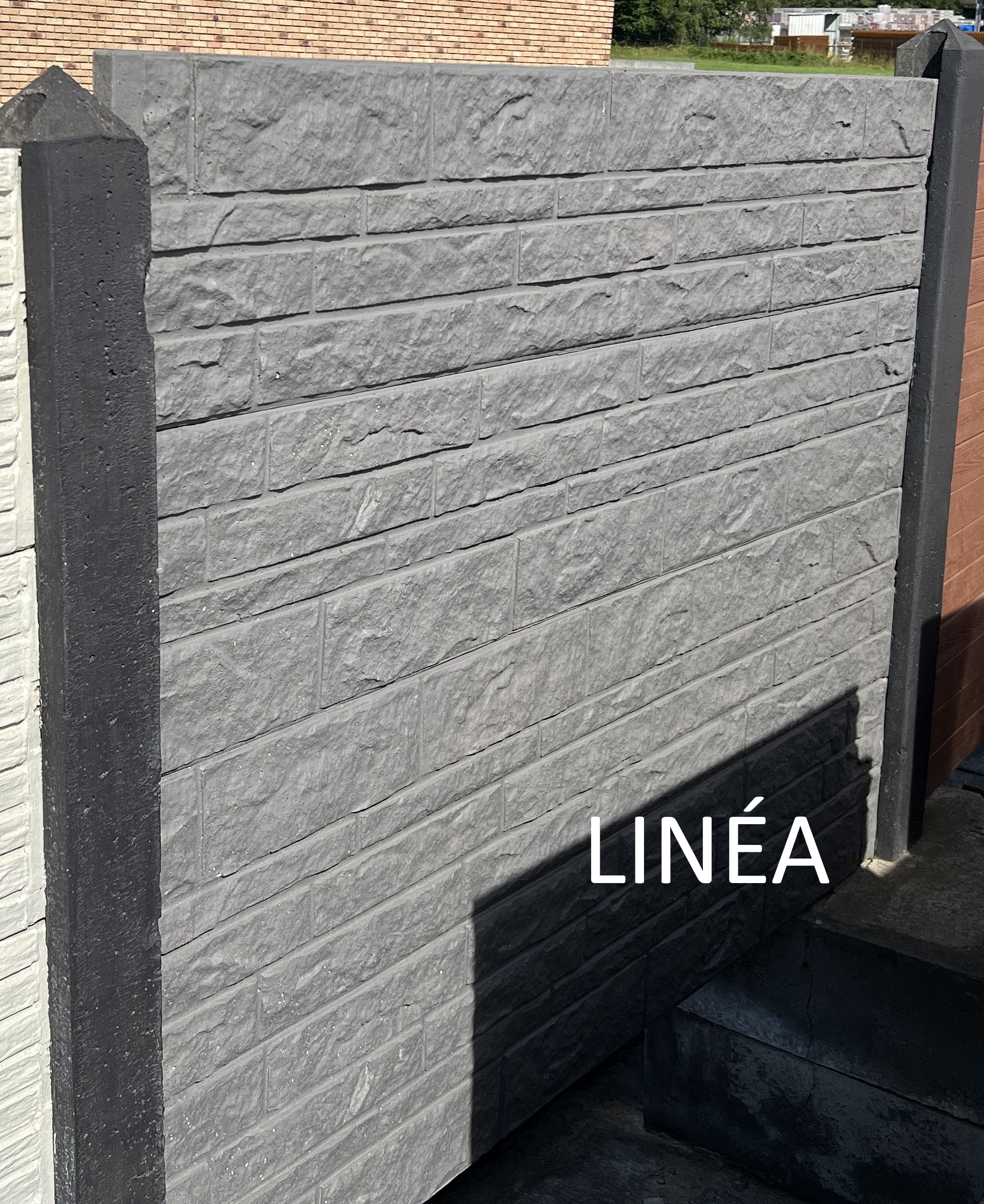 Image d'un assemblage de palissade Linea de chez BAJ béton